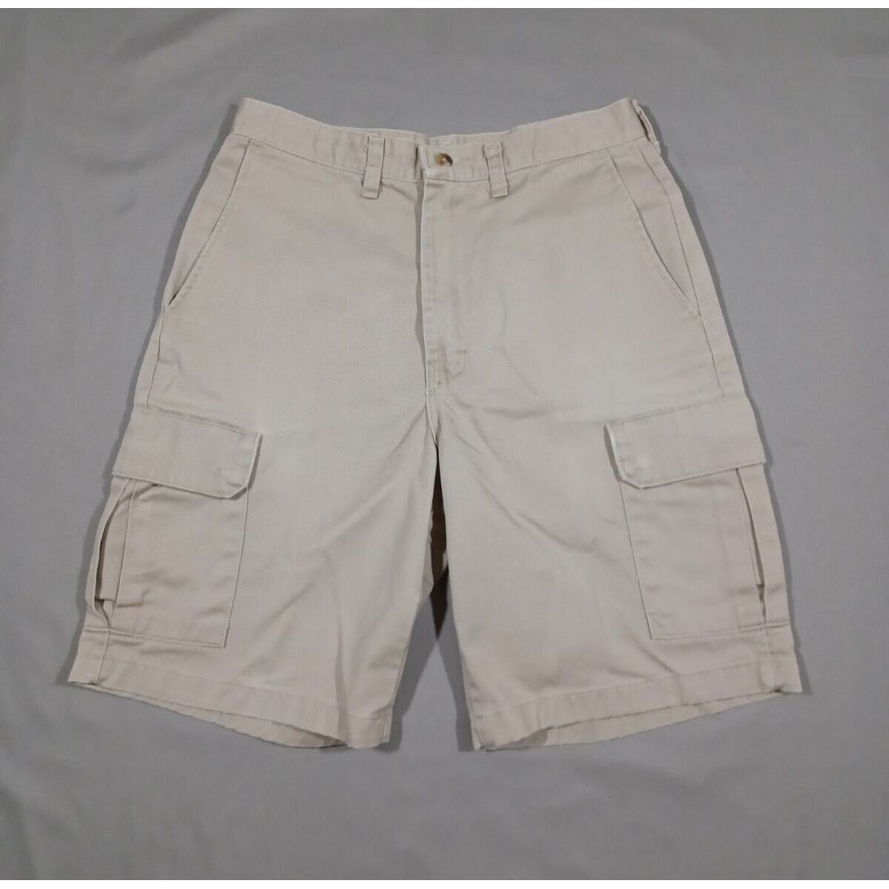 Red Kap Shorts Mens Sz‎ 30 Khaki Cargo 10 Inch Inseam